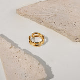 Ring Four Rectangular Buckle Ring 18K Gold Plated – Meaningful Gifts — 6
