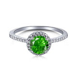 High Carbon Diamond Sapphire Green Ring – Small Gift Ideas — 8
