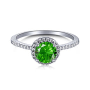 High Carbon Diamond Sapphire Green Ring – Small Gift Ideas — 8