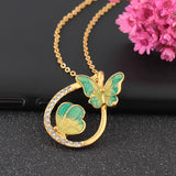 Colorful Butterfly Painting Oil Diamond Pendant – Jewelry Gift Ideas — 2