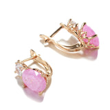 Rose Gold Ear Ring Zircon Sweet Peach – Holiday Gift Ideas — 2