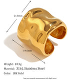 Minimalist Niche Stainless Steel 18K Gold Plated Wave – Birthday Gifts — 6