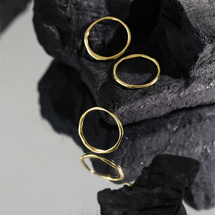 Ins Style Niche Pleated Texture Ring Irregular S925 – Stylish Gifts — 1