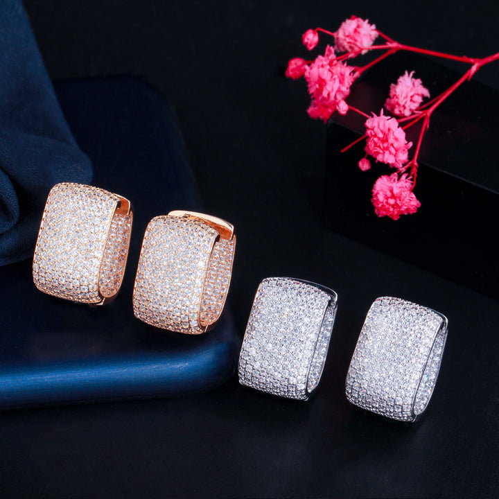 Trendy Full Diamond Zircon Shiny Earrings – Thoughtful Gifts — 1