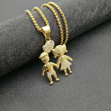 Titanium Steel Gold-Plated Diamond Necklace – Jewelry Gift Ideas — 4
