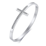 Fashion Stainless Steel Diamond Cross Bracelet – Stylish Gifts — 5
