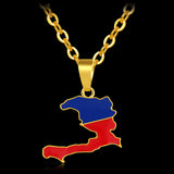 Fashion Ladies Stainless Steel Haiti Map Pendant – Jewelry Gift Ideas — 1