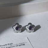 Fashion Craft Purple Flower Earrings – Stylish Gifts — 2