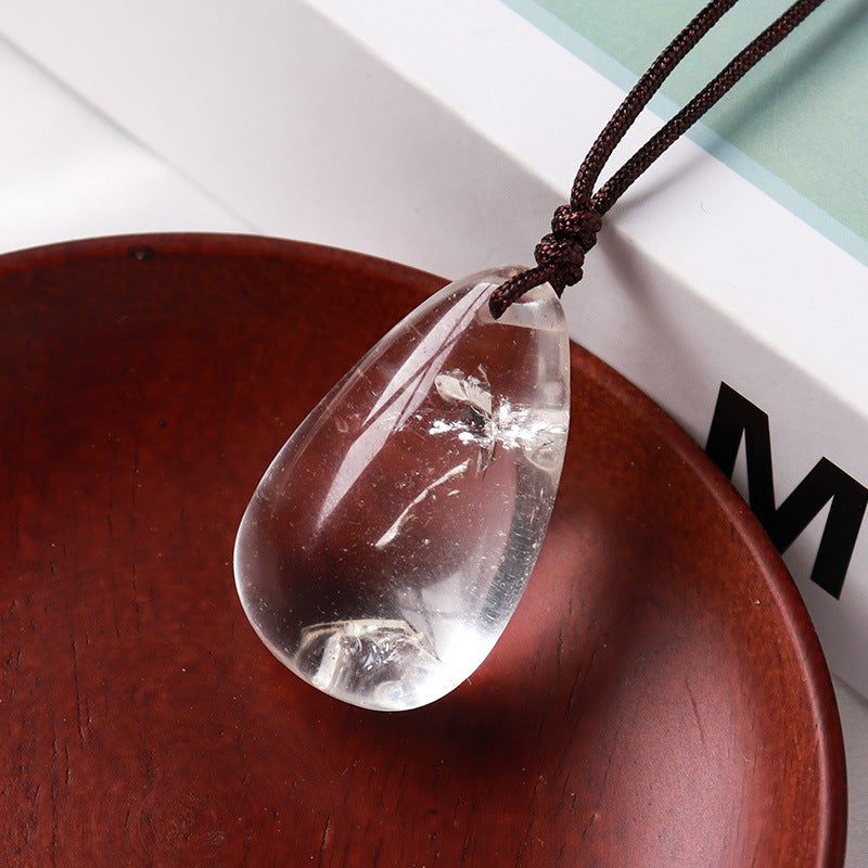 Natural White Crystal Drop-shaped Polished Rough – Jewelry Gift Ideas — 1