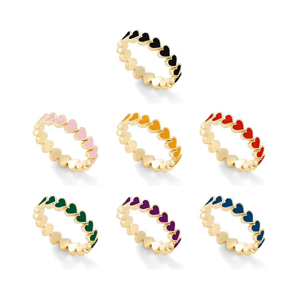 Bracelet Alloy Drop Oil Love Heart Ring – Jewelry Gift Ideas — 1