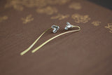 Magnolia gold-plated sterling silver earrings – Thoughtful Gifts — 2