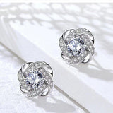 Four Leaf Clover Zircon Necklace Earrings Crystal – Jewelry Gift Ideas — 5