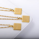 English Letter Plate Necklace For Male And Female – Jewelry Gift Ideas — 2