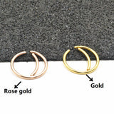 Stainless Steel Nose Ring Moon Ear Bone Stud Ear Stud – Everyday Gifts — 8