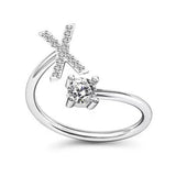 Female Stylish Adjustable Zircon 26 Letters Ring – Gifts for Her — 2
