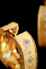 Vintage Court Wide Sparkling Gift Brushed Earrings – Everyday Gifts — 4