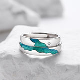 Men's And Women's Sterling Silver And Enamel Ring – Gifts for Her — 5
