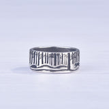Engraving Running Woman With Wolves Silver Plated Ring – Gifts for Her — 1