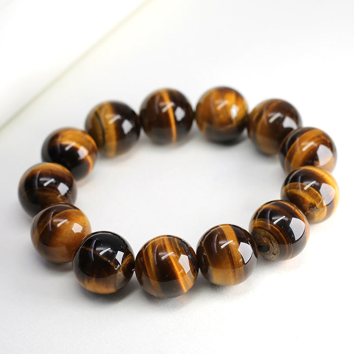 Yellow Tiger's Eye Bracelet Natural Men's – Jewelry Gift Ideas — 1