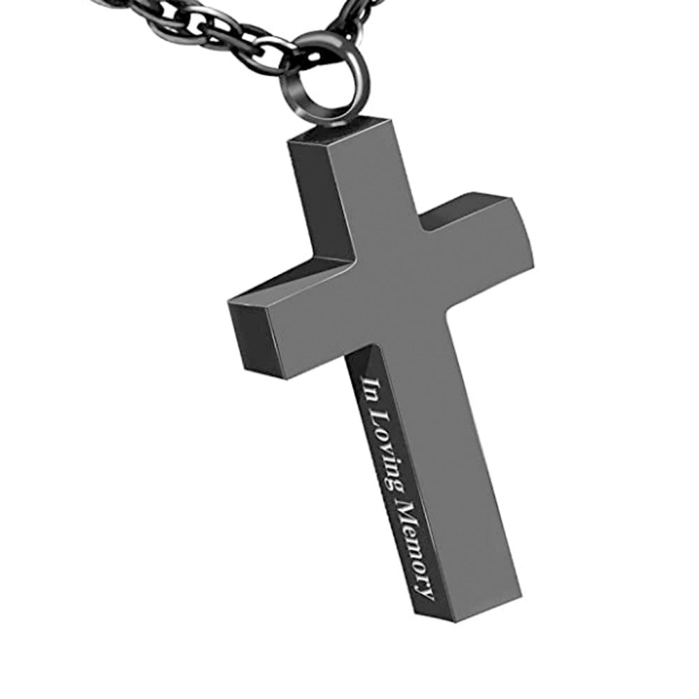 Titanium Steel Cross Can Carve Writing Pendant – Jewelry Gift Ideas — 1