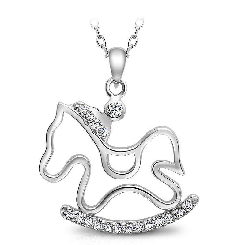 Necklace Female Pony Wood Zodiac Pendant Clavicle – Jewelry Gift Ideas — 1