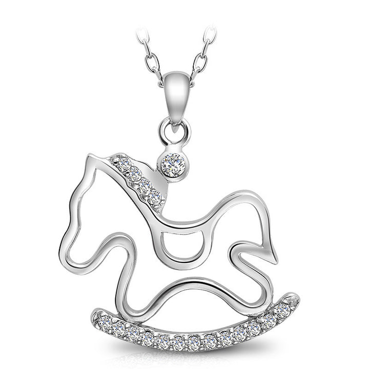 Necklace Female Pony Wood Zodiac Pendant Clavicle – Jewelry Gift Ideas — 1