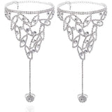 Simple Leaf Full Diamond Ankletwomen's – Unique Gift Ideas — 5