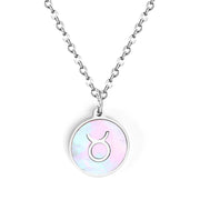Fashion 12 Constellations White Shell Pendant – Jewelry Gift Ideas — 19