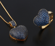 Luxury Big Heart Shape Pendant Necklace Ring – Jewelry Gift Ideas — 14