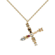 English Letter Necklace Female Colorful Crystals – Jewelry Gift Ideas — 18