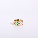 Checkered Black And White Checkered Ring Chess – Meaningful Gifts — 5