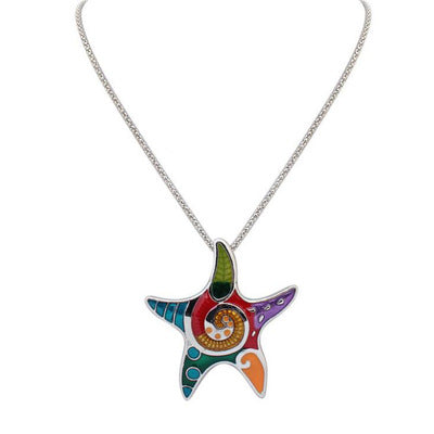 Drop oil color Sea Star Necklace – Jewelry Gift Ideas — 1