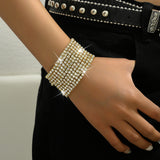 Women's Diamond Elastic Bracelet Wrist Ring Gems – Jewelry Gift Ideas — 13