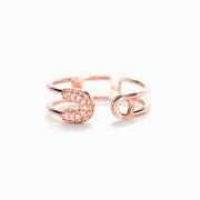 S925 Sterling Silver Open Pin Ring For Women – Gifts for Her — 4