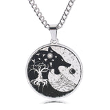 Mens Vintage Wolf Head Tree Of Life Pendant – Jewelry Gift Ideas — 3