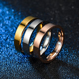 Glossy Stainless Steel Couple Ring Fashion – Stylish Gifts — 1