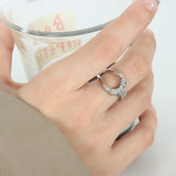 Women's Titanium Steel Hollow Ring – Gifts for Her — 1