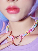 Love Colorful Colorless Resin Acrylic Necklace – Jewelry Gift Ideas — 5