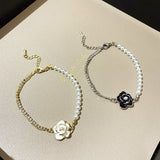 Retro Hong Kong Style Camellia Pearl Bracelet Female – Stylish Gifts — 3