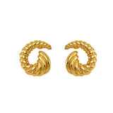 Simple Trendy Design Sense 18K Gold Non-fading Stud – Birthday Gifts — 2