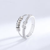 Women's Double Bow Spinning Ring – Gifts for Her — 8