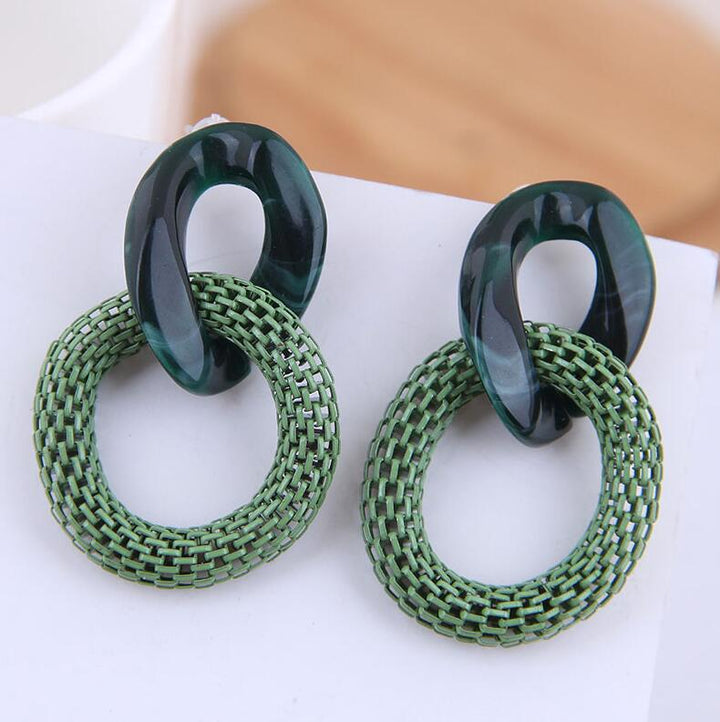Fashion Exaggerated Acrylic Chain Earrings – Stylish Gifts — 1