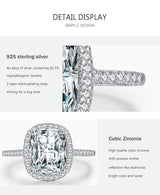Women's S925 Sterling Silver Princess Ring – Gifts for Her — 6
