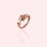 Silver Fashion Net Celebrity Lettering Couple Ring – Stylish Gifts — 2