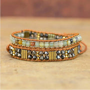 Colored Turquoise Woven Three-layer Bracelet – Jewelry Gift Ideas — 5