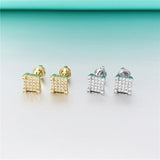 Men's And Women's Silver Inlaid Moissan Earrings – Gifts for Her — 5