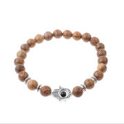 Round wood beaded beaded bracelet – Jewelry Gift Ideas — 4