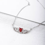 Flying Love Necklace S925 Silver Red Heart – Jewelry Gift Ideas — 2