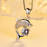Dolphin Necklace Women's Silver Clavicle Chain – Jewelry Gift Ideas — 4