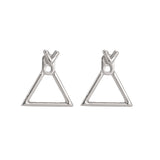Hollow Diamond Square Stud Earrings – Holiday Gift Ideas — 9